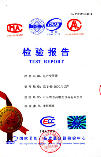 鄂尔多斯电力变压器检测合格报告